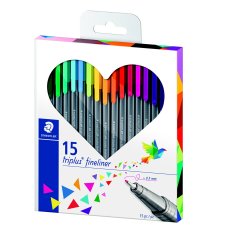 Fineliner triplus&reg; 15 stk. Hjerte design